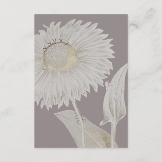 Paars Daisy Antiek Wedding Schedule Informatiekaartje (Achterkant)