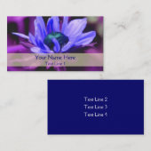 Paars Daisy Floral Art Visitekaartje (Voorkant / Achterkant)