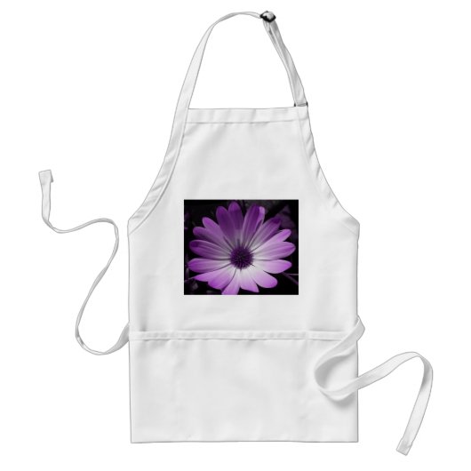 Paars Daisy Flower Apron Standaard Schort (Voorkant)