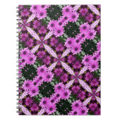 Paars Daisy Flowers Abstract Art Notitieboek (Voorkant)
