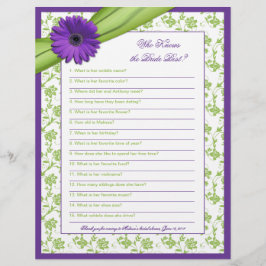 Paars Daisy Green Floral Vrijgezellenfeest Game
