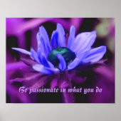 Paars Daisy Passion Quote Inspirerend Poster (Voorkant)