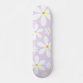 Paars Daisy Pattern Skateboard (Voorkant)