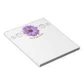 Paars Daisy Personalized Notitieblok (Schuin)