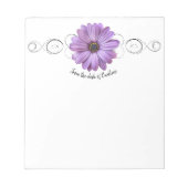 Paars Daisy Personalized Notitieblok (Voorkant)