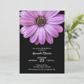 Paars Daisy Vrijgezellenfeest Kaart (Staand voorkant)