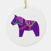 Paars Dala Horse Ornament (Voorkant)