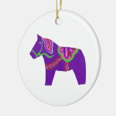 Paars Dala Horse Ornament (Links)