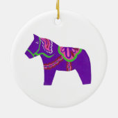 Paars Dala Horse Ornament (Achterkant)