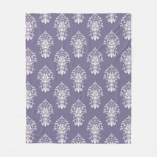 Paars Damask Fleece Blanket Deken (Voorkant)