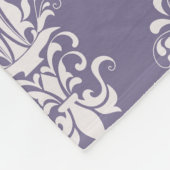 Paars Damask Fleece Blanket Deken (Hoek)
