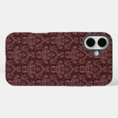 Paars Damask Pattern Case-Mate iPhone Case (Achterkant (horizontaal))