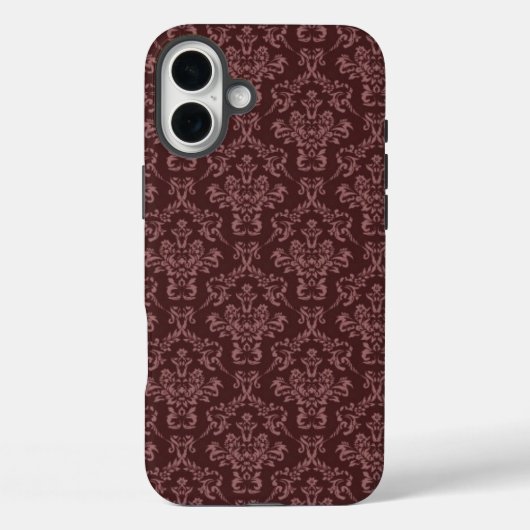 Paars Damask Pattern Case-Mate iPhone Case (Achterkant)