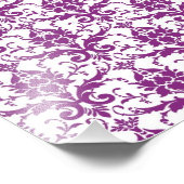 Paars Damask Pattern Foto Afdruk (Hoek)