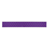 Paars Damask Pattern Ribbon Grosgrain Lint (Voorkant)