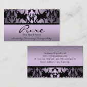 Paars Damask Visitekaartje (Voorkant / Achterkant)