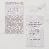 PAARS DAMASKDECORATIEGEHALTE Visitekaartje (Voorkant / Achterkant)