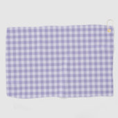 Paars dambordpatroon golfhanddoek (Horizontaal)