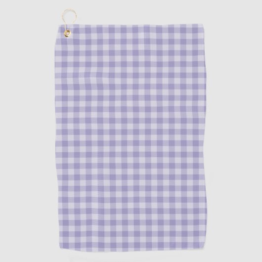 Paars dambordpatroon golfhanddoek (Voorkant)