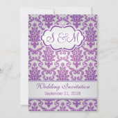 Paars damesje op zilveren achtergrond Weddenschap Kaart (Voorkant)
