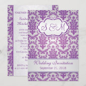 Paars damesje op zilveren achtergrond Weddenschap Kaart (Voorkant / Achterkant)