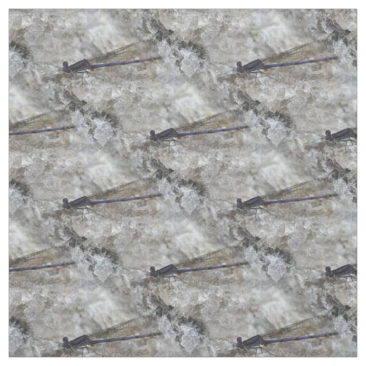 Paars Damselfly-Natuur Stof (Swatch)