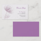 Paars Dandelion Visitekaartje (Voorkant / Achterkant)