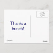 Paars Dank je wel met bericht Briefkaart (Achterkant)