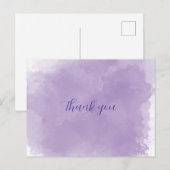 Paars Dank u Briefkaart (Voorkant / Achterkant)