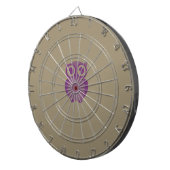 Paars dartboard met metalen kooi dartbord (Voorkant Rechts)