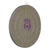 Paars dartboard met metalen kooi dartbord (Voorkant Links)