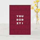 Paars dat je het gedaan hebt! Afstuderen-kaart Kaart (Gele Bloem)