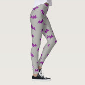 Paars/de Grijze Beenkappen van de Confettien van Leggings (Rechts)