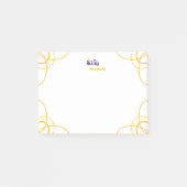 Paars De Koning Rechthoek na het aantekeningen Post-it® Notes (Voorkant)