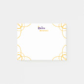 Paars De Koningin Rechthoek neemt nota van Post-it® Notes (Voorkant)