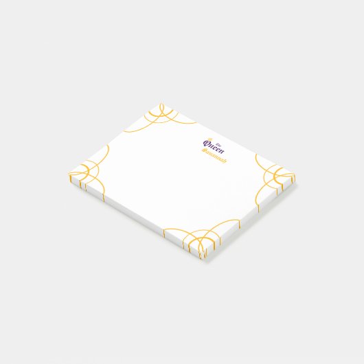 Paars De Koningin Rechthoek neemt nota van Post-it® Notes (Schuin)