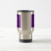 Paars decor kalm en Jouw tekst gemakkelijk houden Reisbeker (Center)