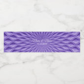 Paars decoratief waterflesetiket waterfles etiket (Enkel label)