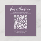 Paars | Deel de Love QR-code Informatiekaartje (Voorkant)