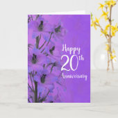 Paars delphinium op de kaart voor een paar jaar (Gele Bloem)