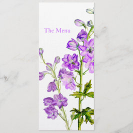 Paars-delphinium-trouwdiner Menu