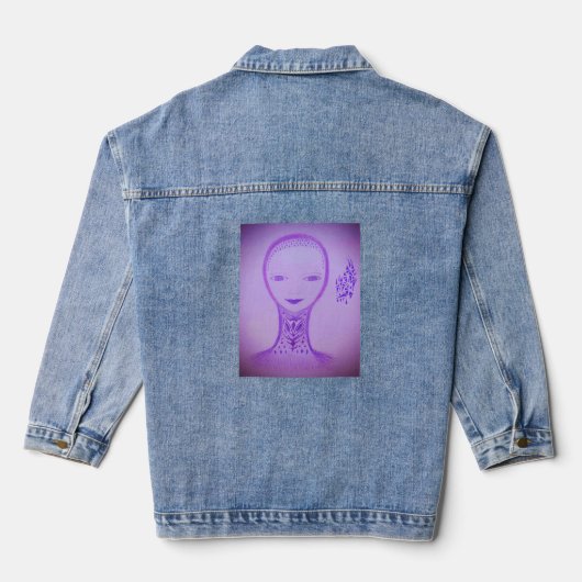Paars Denim Jacket (Achterkant)
