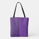 Paars Denim Jeans Fabric-monogram op maat Tote Bag (Achterkant)