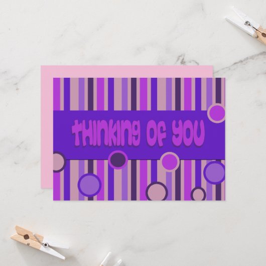 paars denken aan jou kaart (Voorkant / Achterkant in situ)