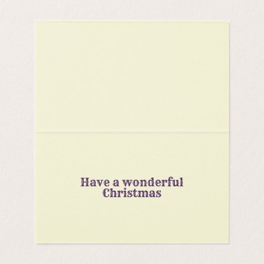 Paars  design 25-pak kerstkaarten kaart (Binnenkant ongevouwen)