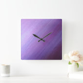 Paars diagonaal ontwerp vierkante klok (Huis)