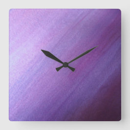 Paars diagonaal ontwerp vierkante klok