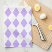 Paars Diamant Ontwerp Theedoek (Quarter Fold)