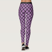 Paars Diamant Patroon Leggings (Achterkant)