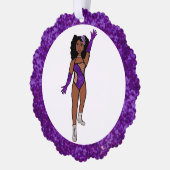 Paars & Diamanten Danser Ornament Kaart A (Links)